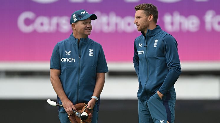 England Men's White Ball Head Coach Matthew Mott (left) and White Ball Captain Jos Buttler (Getty Images)