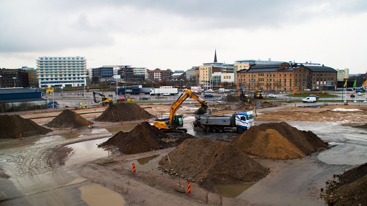 Vy söderut från Oceanhamnen, den första etappen i H+ projektet. Foto: Jarghon Feras.