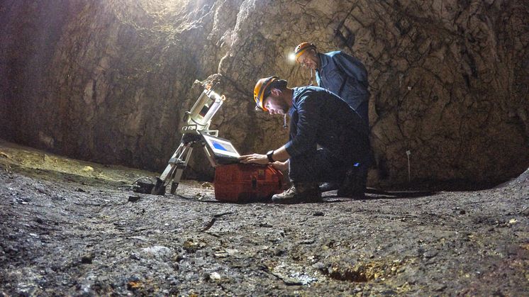 3D-laserscanning i grottan Sirgenstein. ©Landesamt für Denkmalpflege im Regierungspräsidium Stuttgart, M. Steffen
