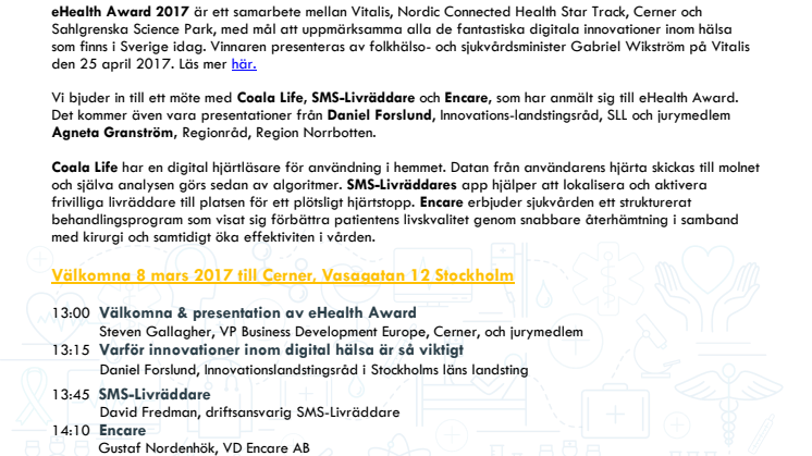 Möt eHealth Awards anmälda Stockholmsföretag!