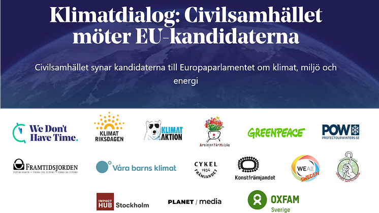 15 organisationer i civilsamhället har gått samman om att fråga ut EU-kandidater inför valet 9 juni