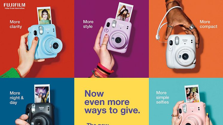 FUJIFILM lancererinstax mini 11 - forbedret version af verdens mest solgte kamera