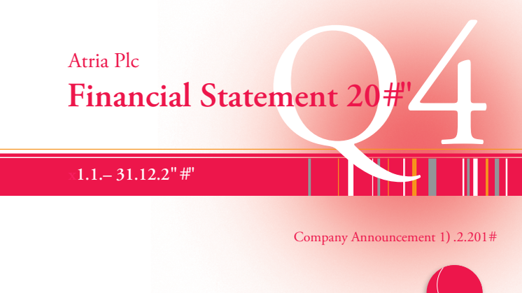 Financial statement Atria Plc 2010