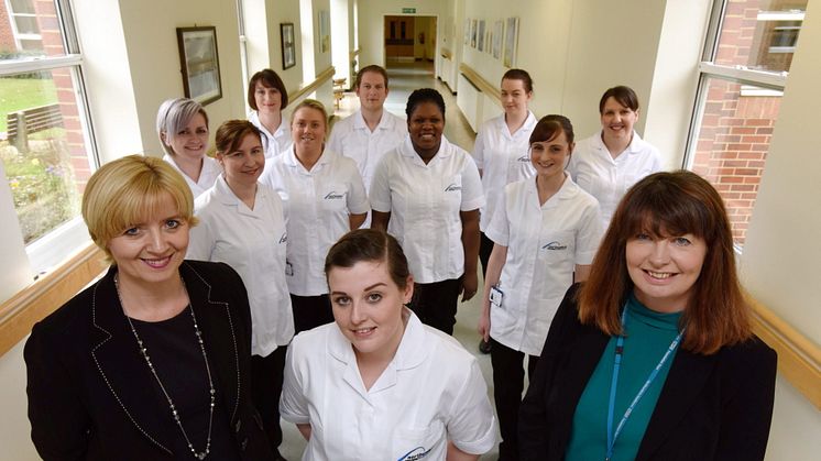 Dr Alison Machin, Associate Professor at Northumbria University, left, with Debbie Reape, Interim Executive Director of Nursing at Northumbria Healthcare NHS Trust.