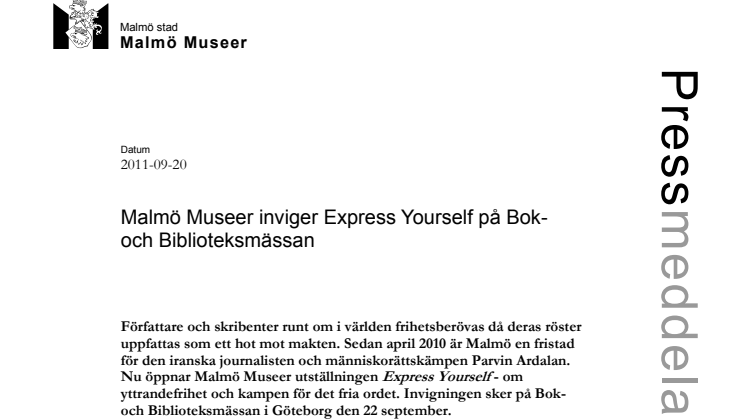 Malmö Museer inviger Express Yourself på Bok- och Biblioteksmässan