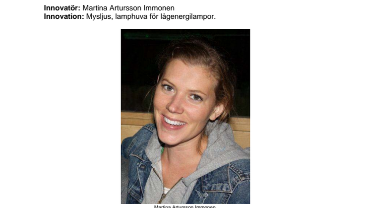 Månadens innovatör i januari 2013 Martina Artursson Immonen.