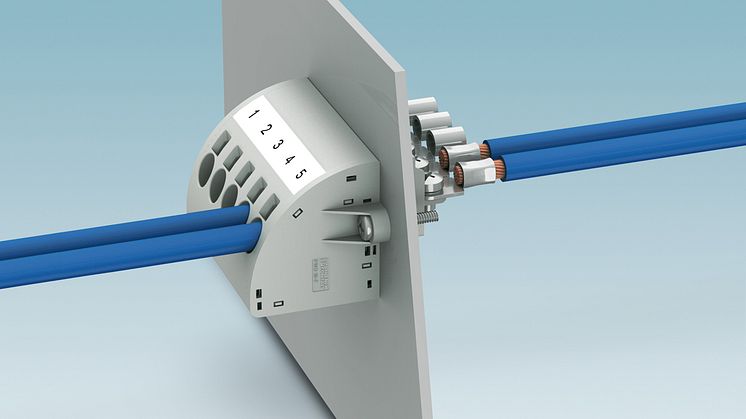 New high-current feed-through terminal with push-in connection