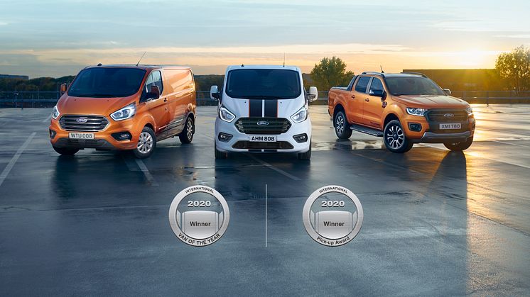 So sehen Sieger aus: Transit Custom EcoBlue Hybrid, Transit Custom Plug-in-Hybrid, Ranger
