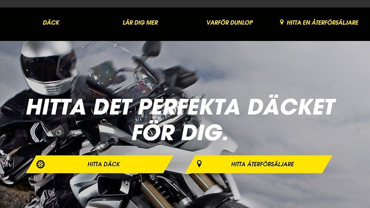 dunlopmotorcycle.se - Ny webbplats för Dunlop motorcykeldäck
