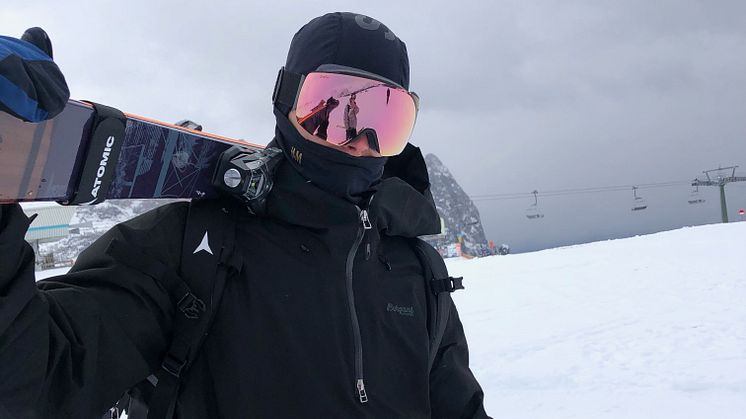 Oliwe Magnusson har aldrig hoppat så bra i en slopestyletävling som han gjorde idag. Han slutade på en niondeplats i finalen. Bild: Niklas Eriksson