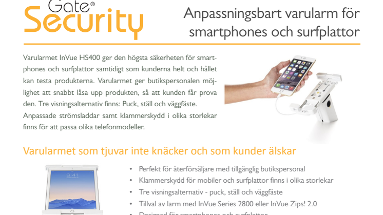 PDF: Anpassningsbart varularm för smartphones och surfplattor