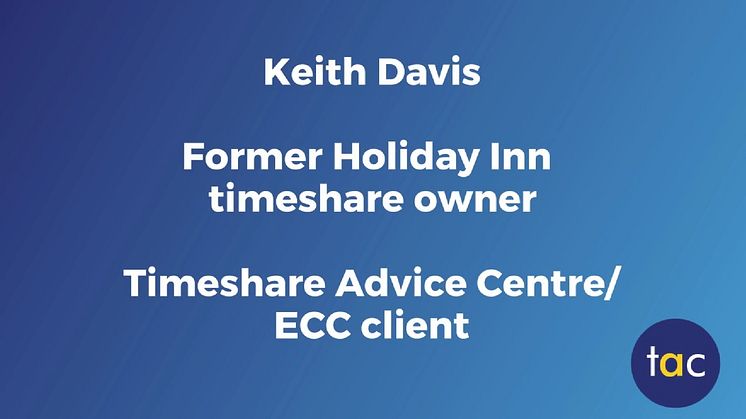 Testimony video from former Holiday In timeshare owner Keith Davis