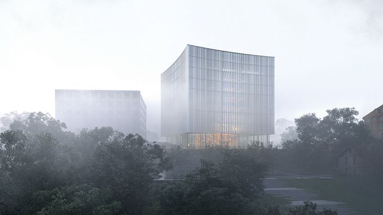 Förslag KUNSKAPENS FYR, arkitekttävling universitetsbiblioteket