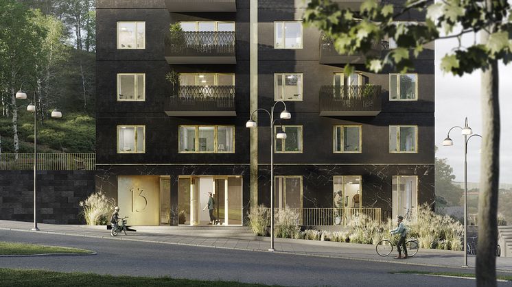 Nu har spaden satts i marken för de första 270 hyresrätterna i Kallebäcks Terrasser, Göteborg.