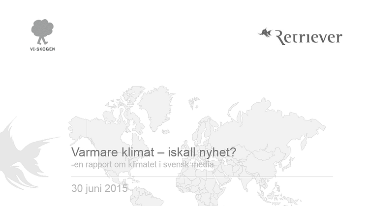 Ny rapport: Så mycket skrivs det om klimatet i Stockholm