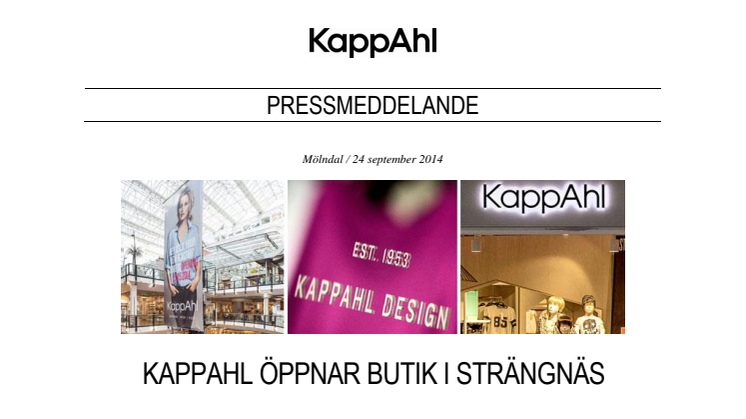 KappAhl öppnar ny butik i Strängnäs