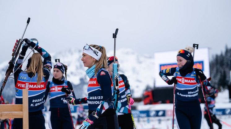 MANGLER LAGVENNINNER: Ida Lien, Ragnhild Femsteinevik og Juni Arnekleiv blir ikke å se i Nove Mesto i helgen. Foto: Emil Sørgård/NSSF.