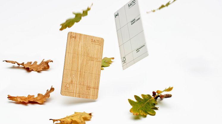 SALTO gæstekort i papir, bambus og træ