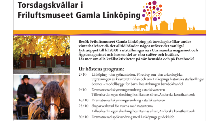 Torsdagskvällar i friluftsmuseet Gamla Linköping