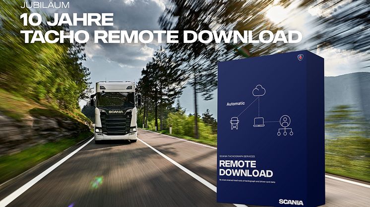 Die Tacho Remote Download Services von Scania feiern 10-jähriges Jubiläum.