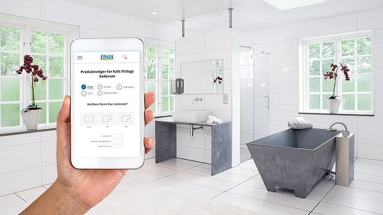 Finja Betong lanserer digitalt verktøy for oppussing av bad