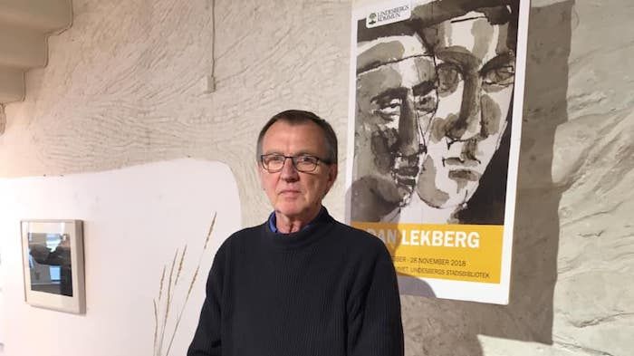 Dan Lekberg ställer ut på Lindesbergs Stadsbibliotek.