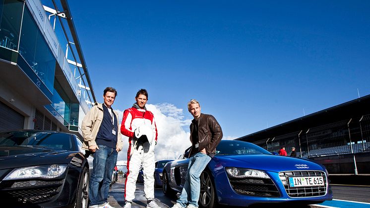 Alpina stjärnor testar Audi R8 på Nürburgring. 