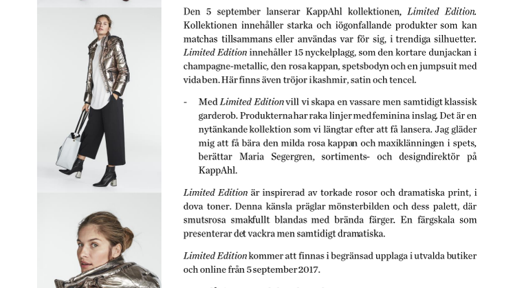 KappAhl lanserar limiterad trendkollektion