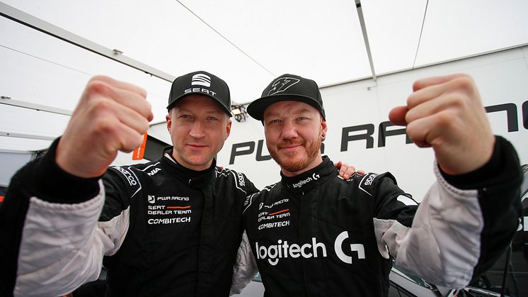 Robert Dahlgren (t.v.) och Daniel Haglöf, favorittippade Seat-förare inför starten i STCC.