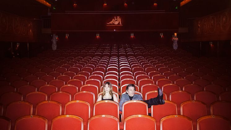 Maya och Ethan Hawke på biograf Skandia, Stockholms filmfestival 2023.  Foto: Joar Vestergren