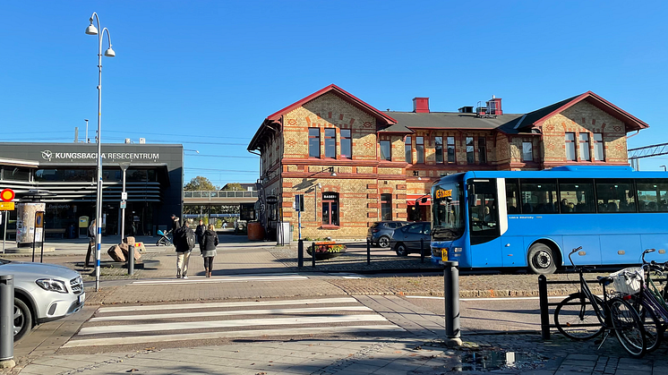 Kungsbacka kommun bygger trafikljus vid resecentrum 