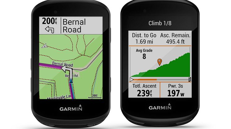Garmin Edge® 530 og Edge 830 – GPS-sykkelcomputere med dynamisk ytelsesovervåking, avanserte kart- og sikkerhetsfunksjoner