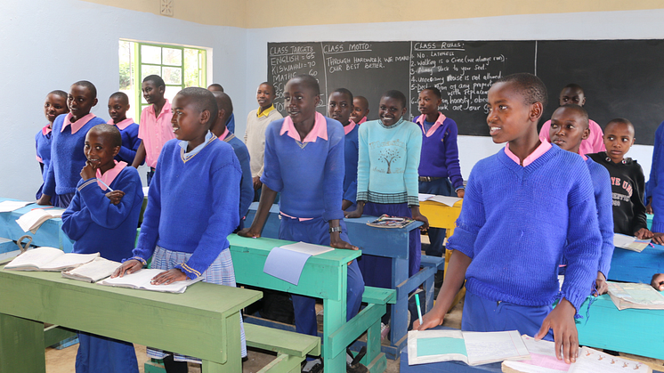 Kiborione - Children standing in classroom - Kenya