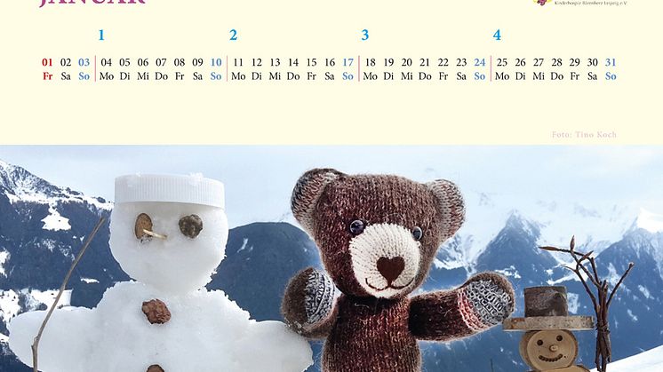 Bärenherz-Kalender für 2016 verfügbar