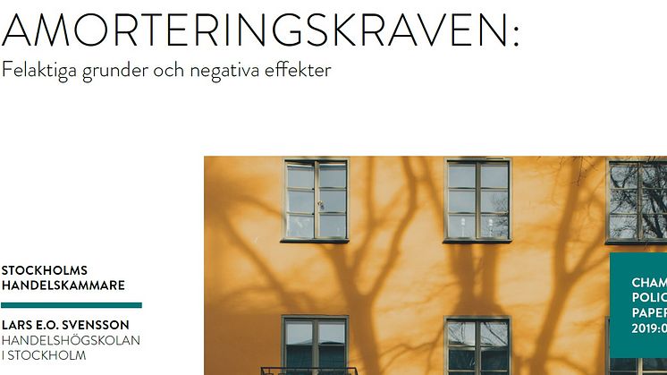 Ny rapport om amorteringskravens effekt: "Det skärpta amorteringskravet borde plockas bort"