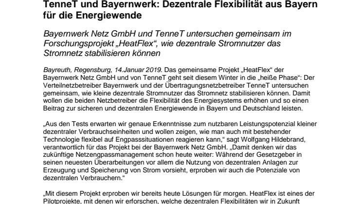 Dezentrale Flexibilität aus Bayern für die Energiewende