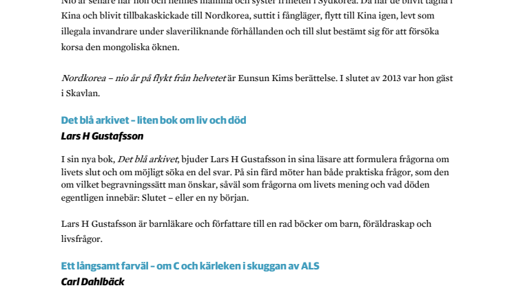 Nya böcker från Libris förlag, augusti 2014