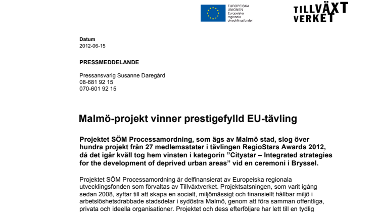 Malmö-projekt vinner prestigefylld EU-tävling 