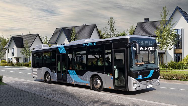 Prisvinnende bærekraft  Helt nye IVECO CROSSWAY LE Hybrid CNG har fått den prestisjetunge utmerkelsen Sustainable Bus of the Year 2023 i Intercity-kategorien.