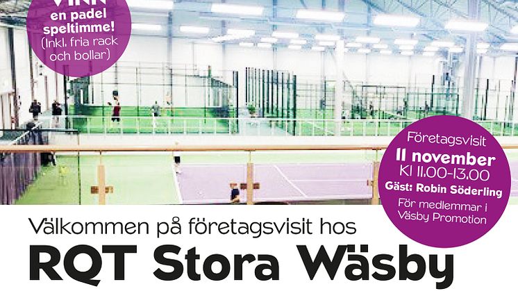 OMSTÄLLT - Företagsvisit hos RQT Stora Wäsby