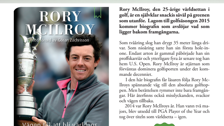 Titelpresentation av "Rory McIlroy – Vägen till att bli världens bäste golfspelare"