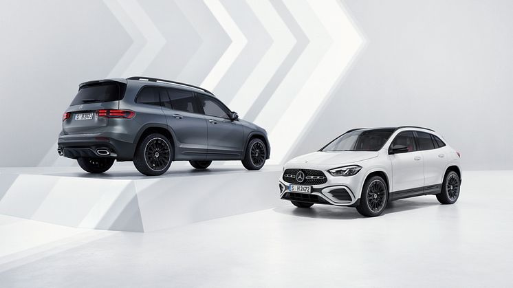 Nu har Mercedes-Benz visat de senaste versionerna av sina kompakta suv-modeller GLA och GLB