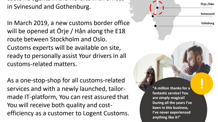 Logent Customs extends its offer with a border customs office along the E18 route