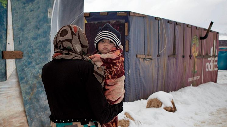 UNICEF trappar upp insatserna för att skydda barnen i Mellanöstern mot vinterkylan
