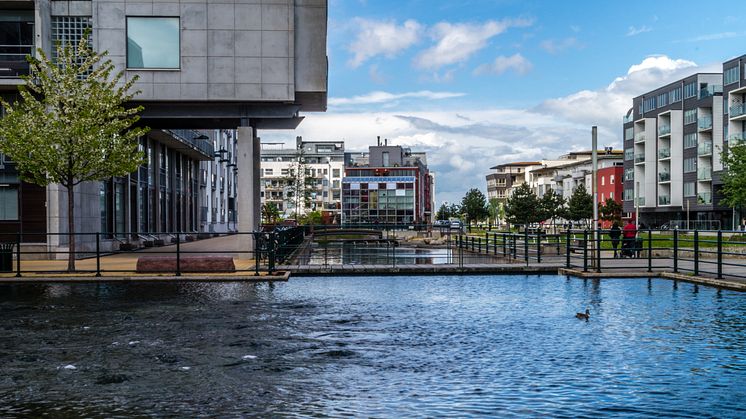 Bild från Västra Hamnen i Malmö som vann utmärkelsen Årets arkitekturkommun 2019.