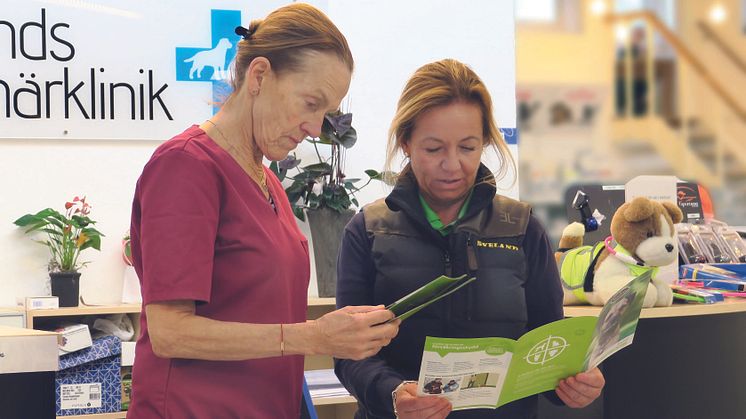 Leg.vet Birgitta Lindblad, delägare på Öresunds veterinärklinik, tillsammans med Ulrika Tågerup.