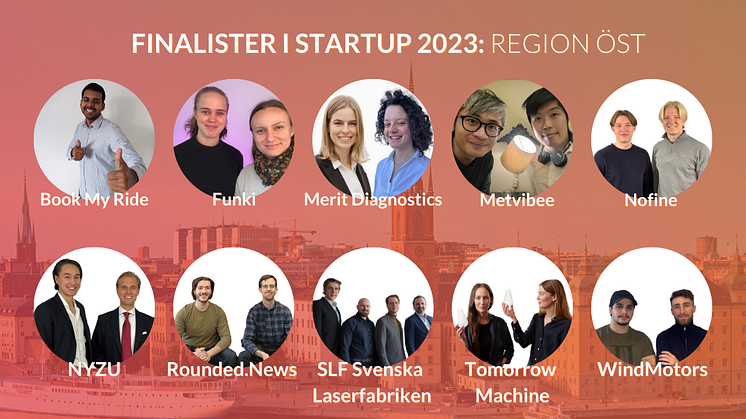 Finalisterna i region Öst i Venture Cup STARTUP 2023!