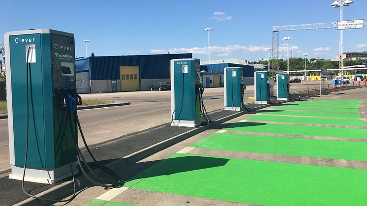 HH Ferries 5 nya snabbladdningsstationer vid check-in hamnen i Helsingborg