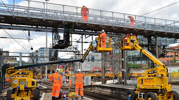 Work continues apace at King's Cross as part of the East Coast Mainline upgrade (credit: Network Rail)