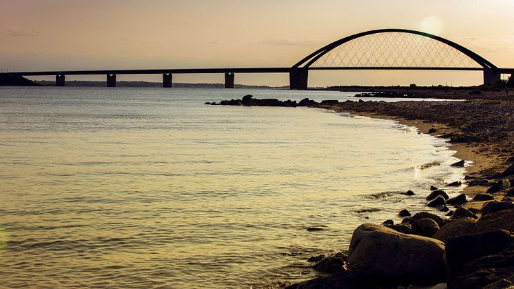 Fehmarnsundbrücke Sonnenuntergang